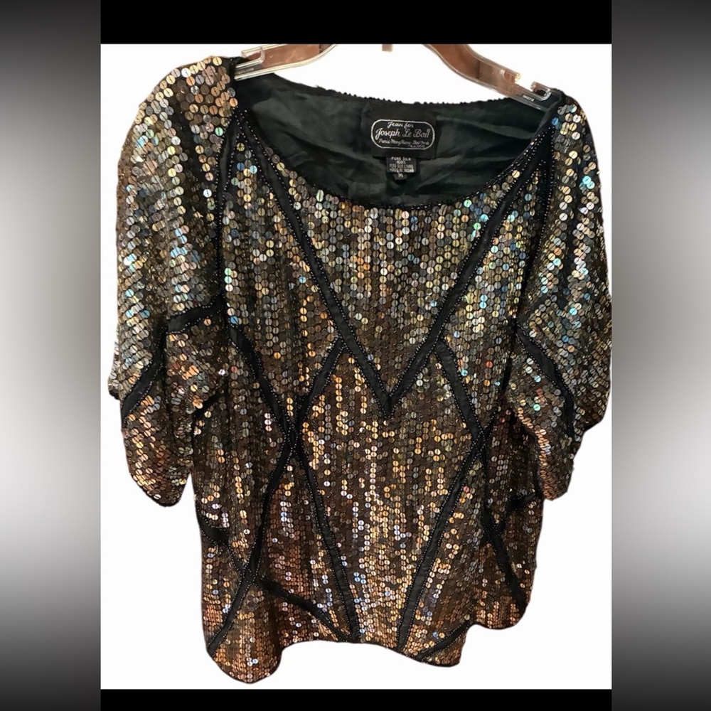 Vintage designer sequin and bead top by Jean for Joseph Le Bon
